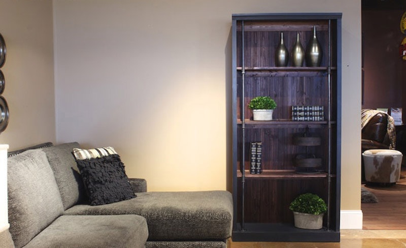 diy industrial bookcase