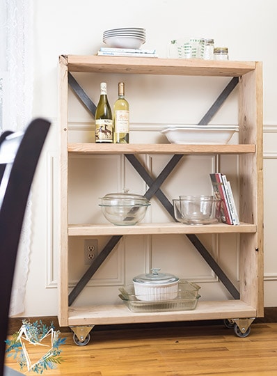 diy industrial farmhouse pantry shelf