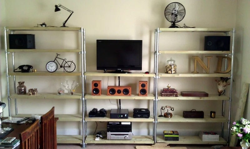 diy kee klamp shelving