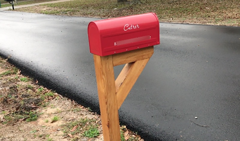 diy mailbox post