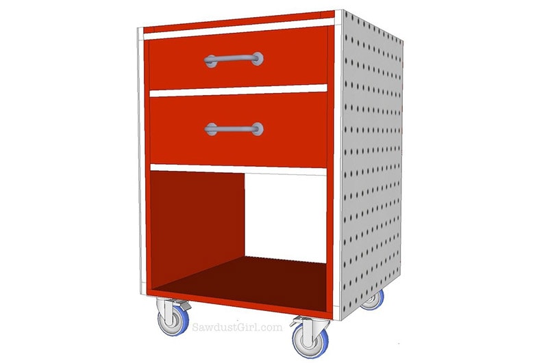 diy mobile garage cabinet