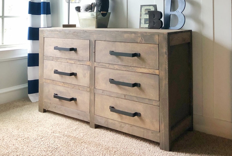 diy modern farmhouse 6 drawer dresser