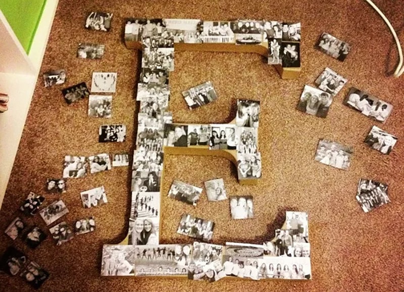 diy monogram photo collage