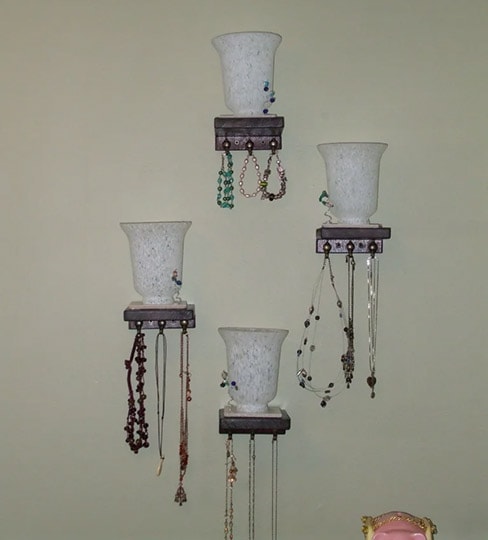 diy necklace shelves