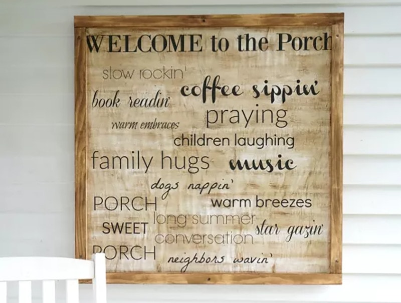 diy porch sign
