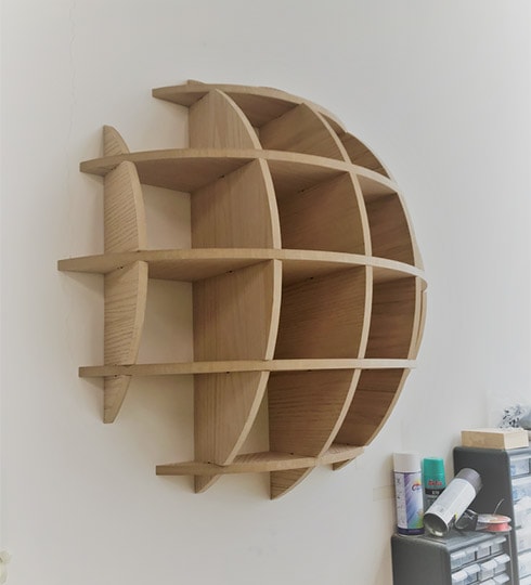 diy spherical waffle shelves