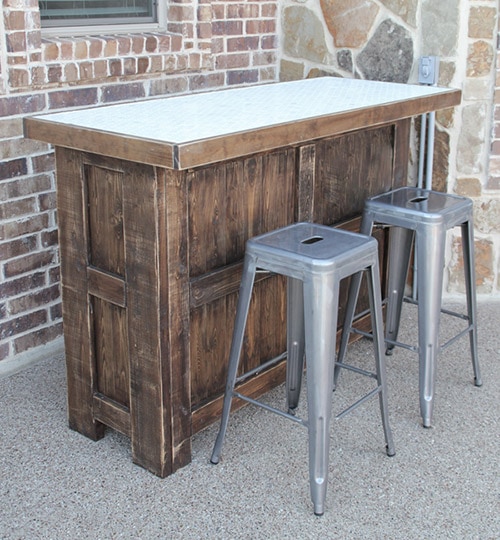 diy tiled bar