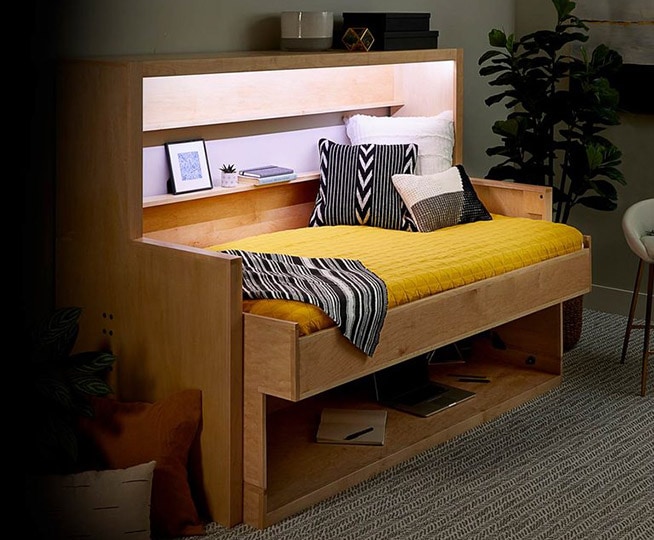 diy transforming murphy bed and desk