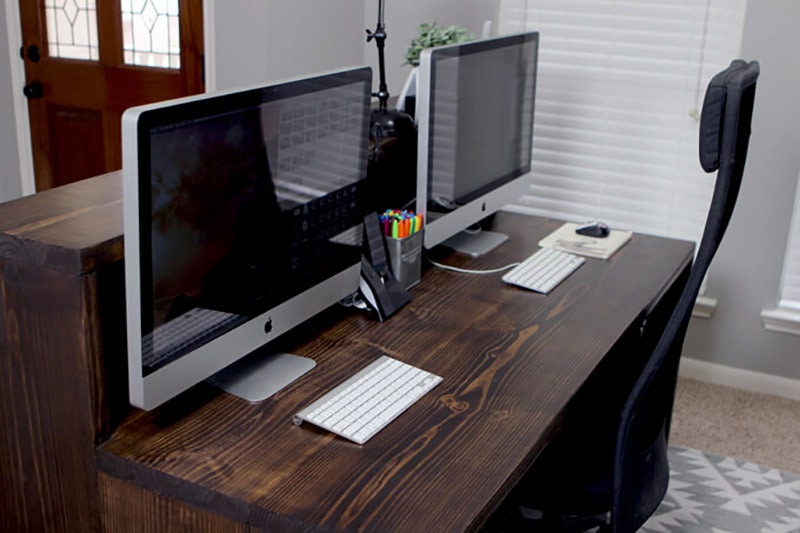 diy two level studio desk