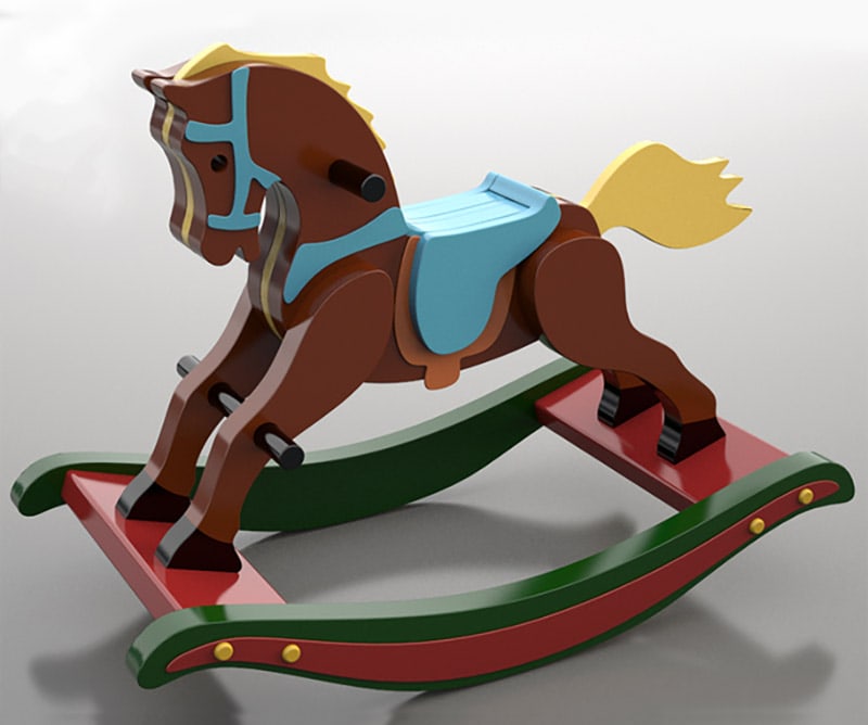 diy wooden rocking horse