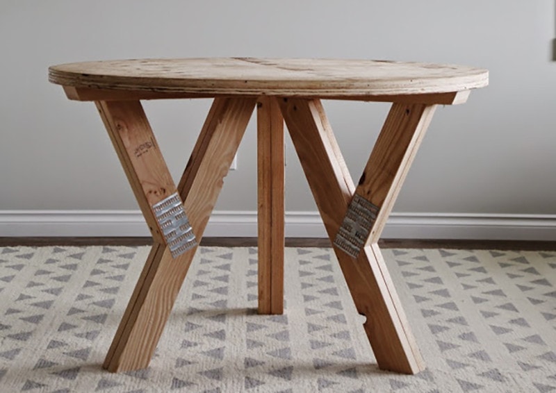 diy y truss round table