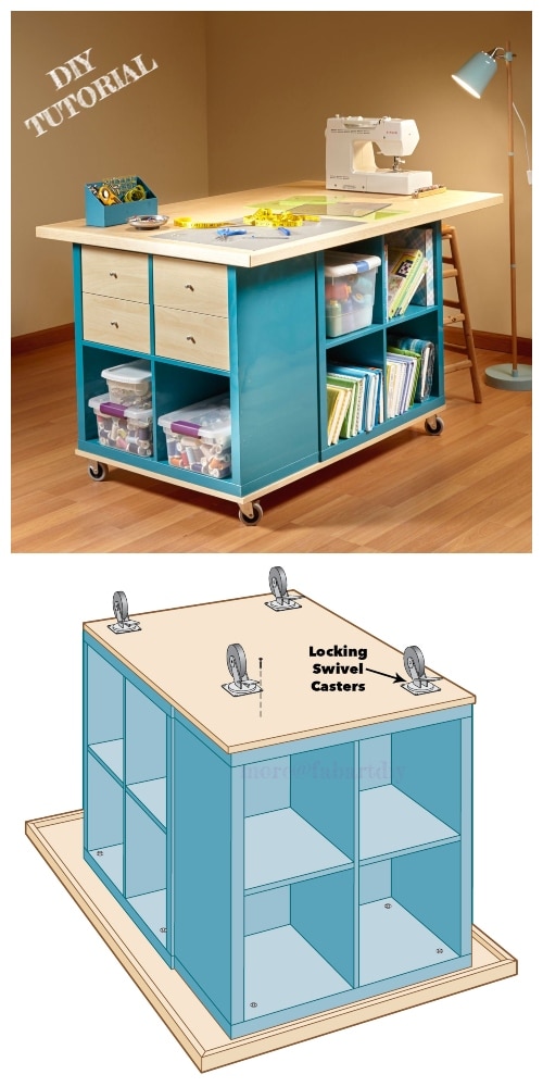 fabartdiy Ikea Kallax Cube Craft Table DIY