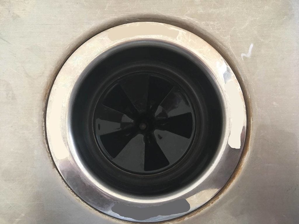 garbage disposal hole sink