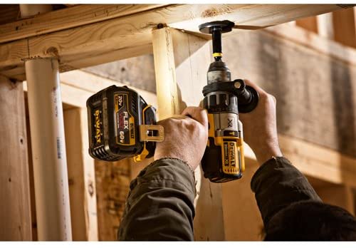 hand using DEWALT FLEXVOLT DCK299D1T1 Cordless Drill