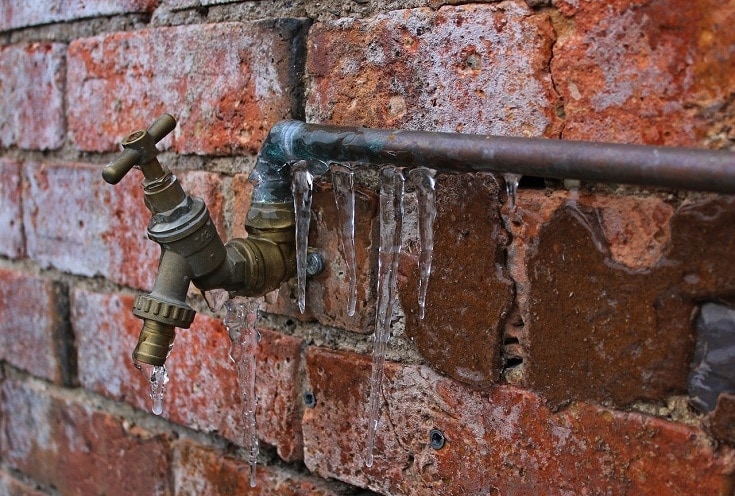 icicles on pipe