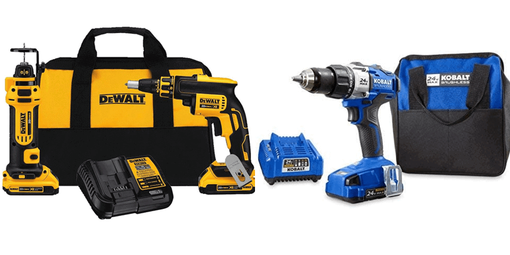 kobalt vs dewalt tool kits