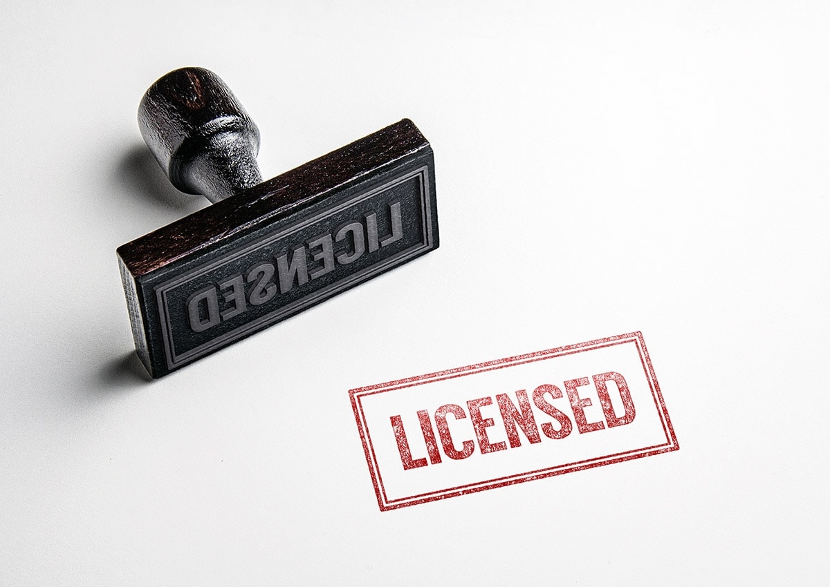 licensed stamp