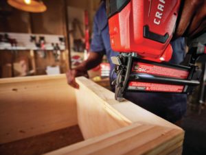 man using CRAFTSMAN CMCN618C1 Cordless Brad Nailer