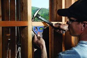 man using Irwin Tools 1794469 Combination Square