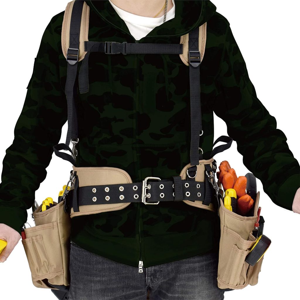 man using JACKSON PALMER Professional Comfort-Rig Tool Belt