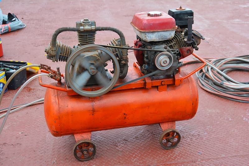 orange air compressor