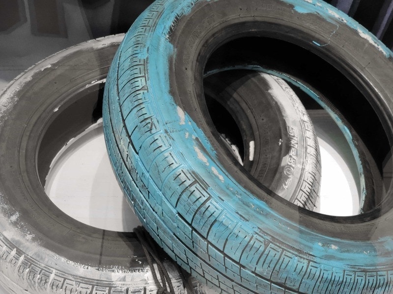 painted rubber