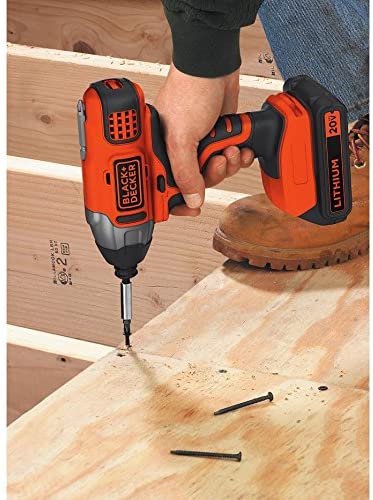 person using BLACK+DECKER BDC120C MAX Impact Driver