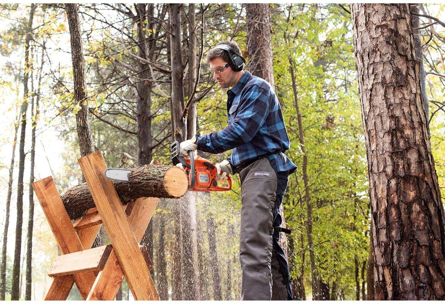 person using Husqvarna 440E II