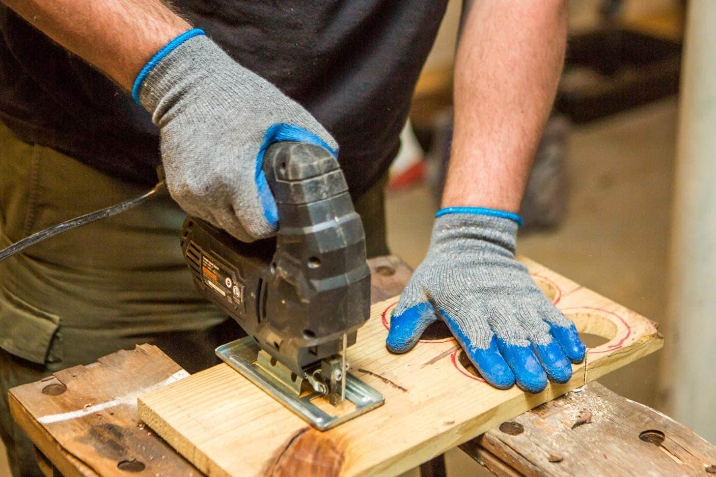 person wearing G & F Products 3100L-DZ-Parent Double Coated Work Gloves