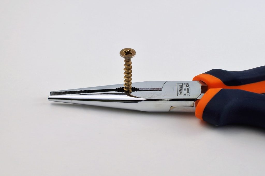 pliers and screw