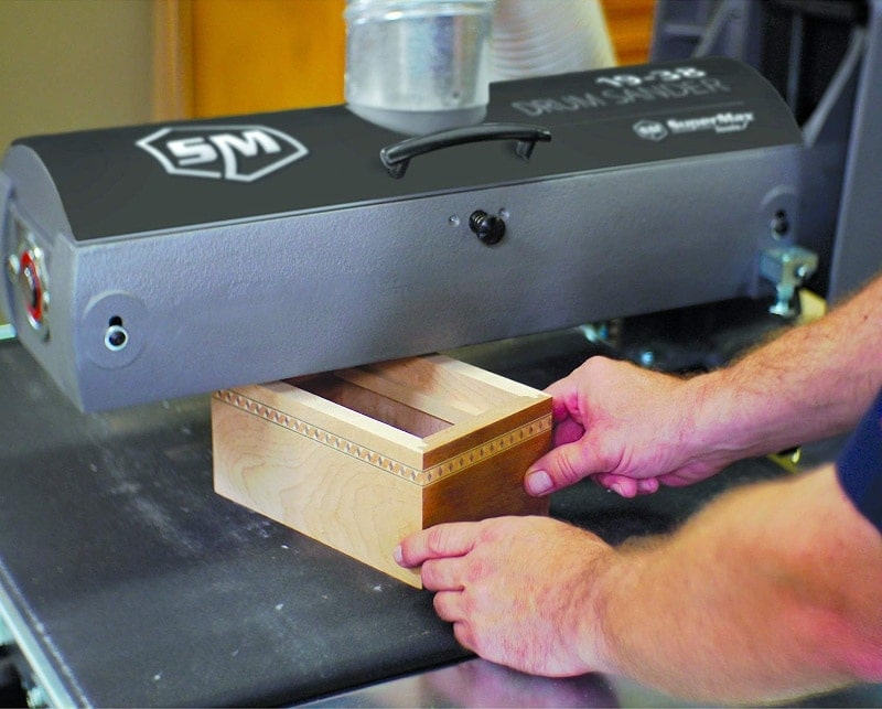 sanding box using drum sander