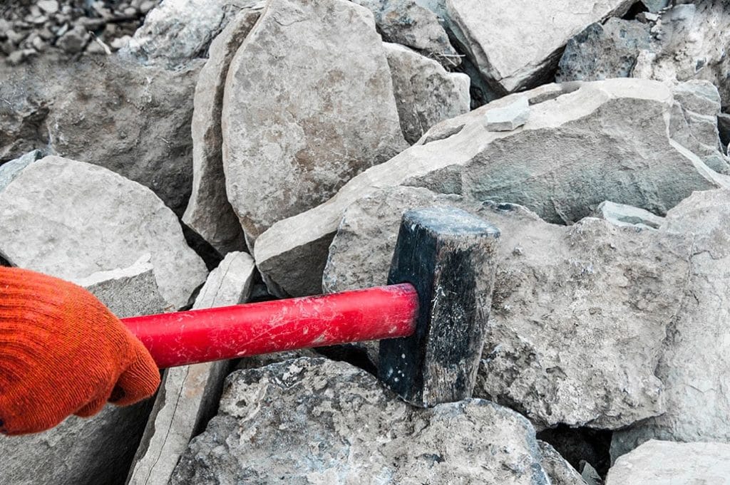 sledgehammer breaks concrete