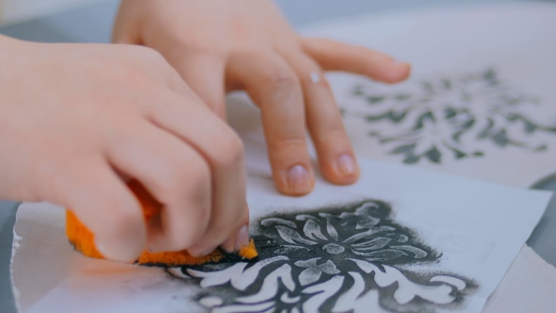 stencil painting