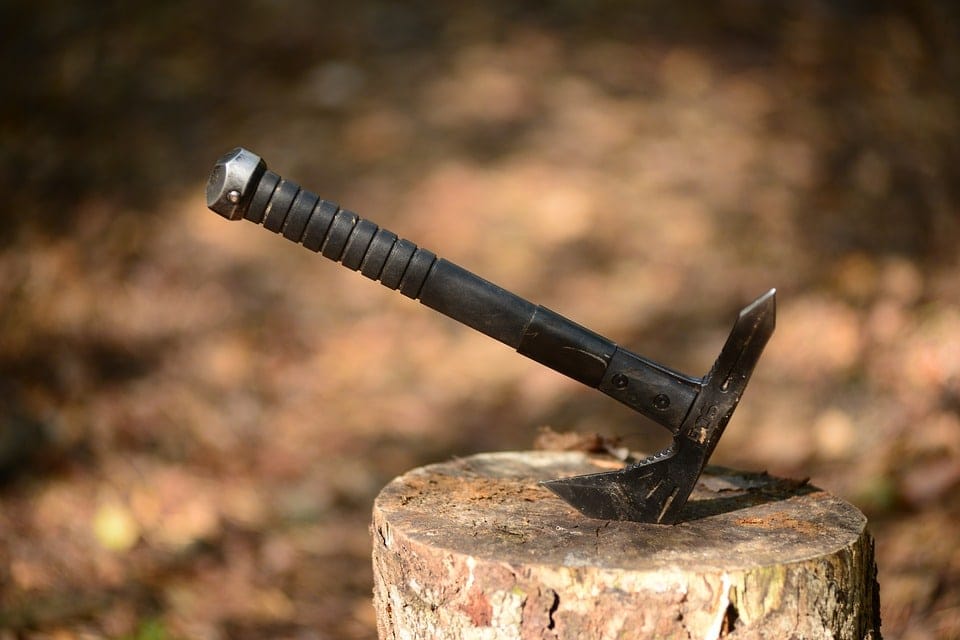 tomahawk on wood