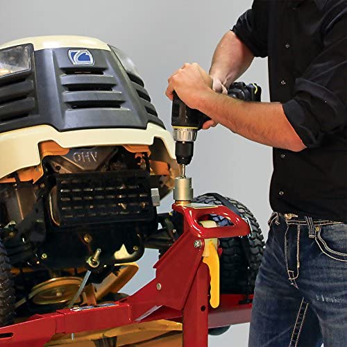 using MoJack EZ Max Lawn Mower Lift