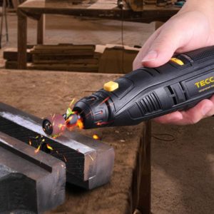using TECCPO TDRT03P Cordless Rotary Tool