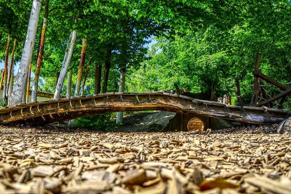 wood chips to avoid mud