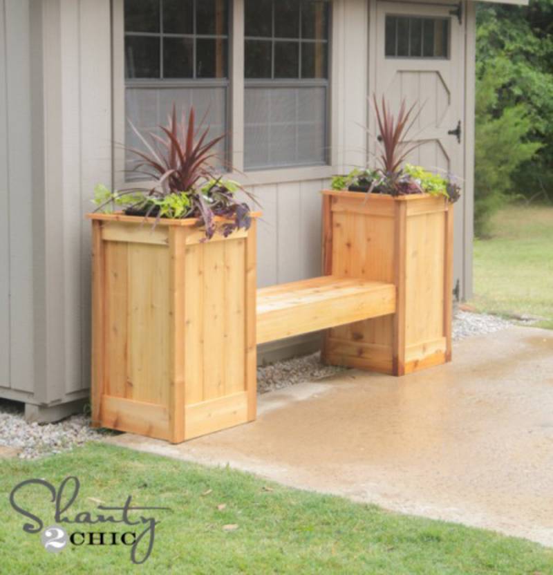 DIY Planter Box Bench