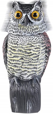 Gardaner Owl Decoy Rotating Head Owl