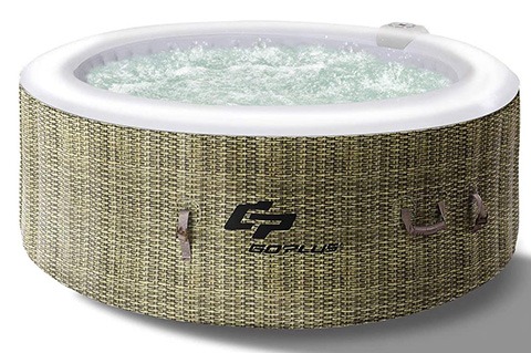 Goplus 54155E Outdoor Spa Inflatable Hot Tub