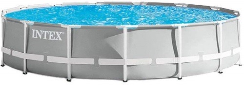 Intex 15 Foot x 42 Inch Prism Frame Above Ground Swimming Pool Set