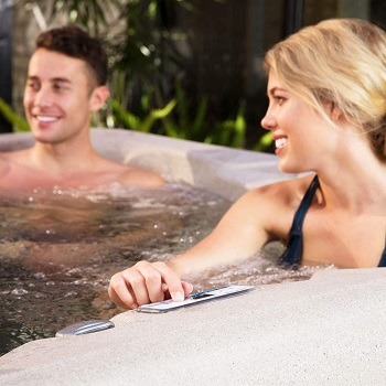 LIFE SMART 4 Person Plug & Play Square Hot Tub Spa