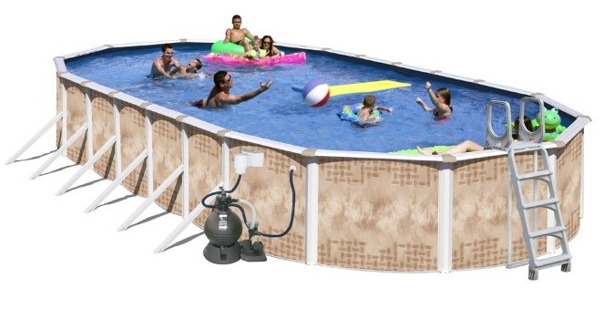 Splash Pools Oval Deluxe Pool Package