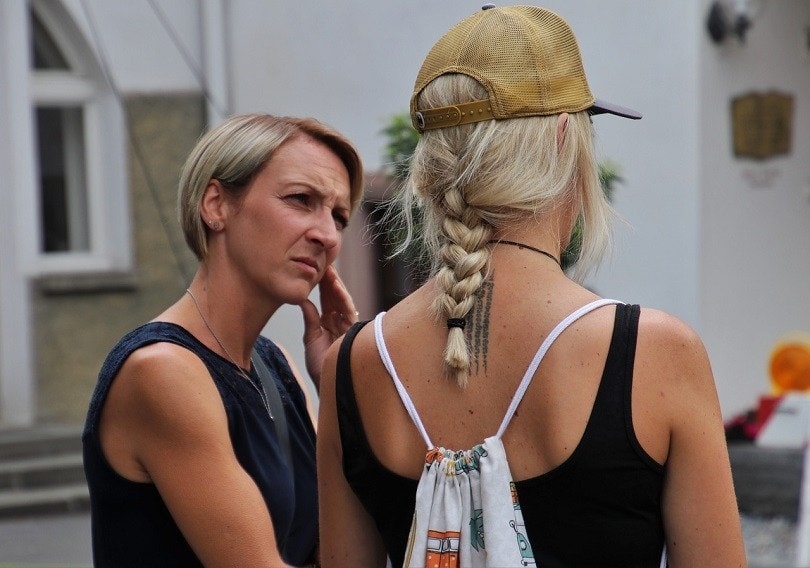 Women talking