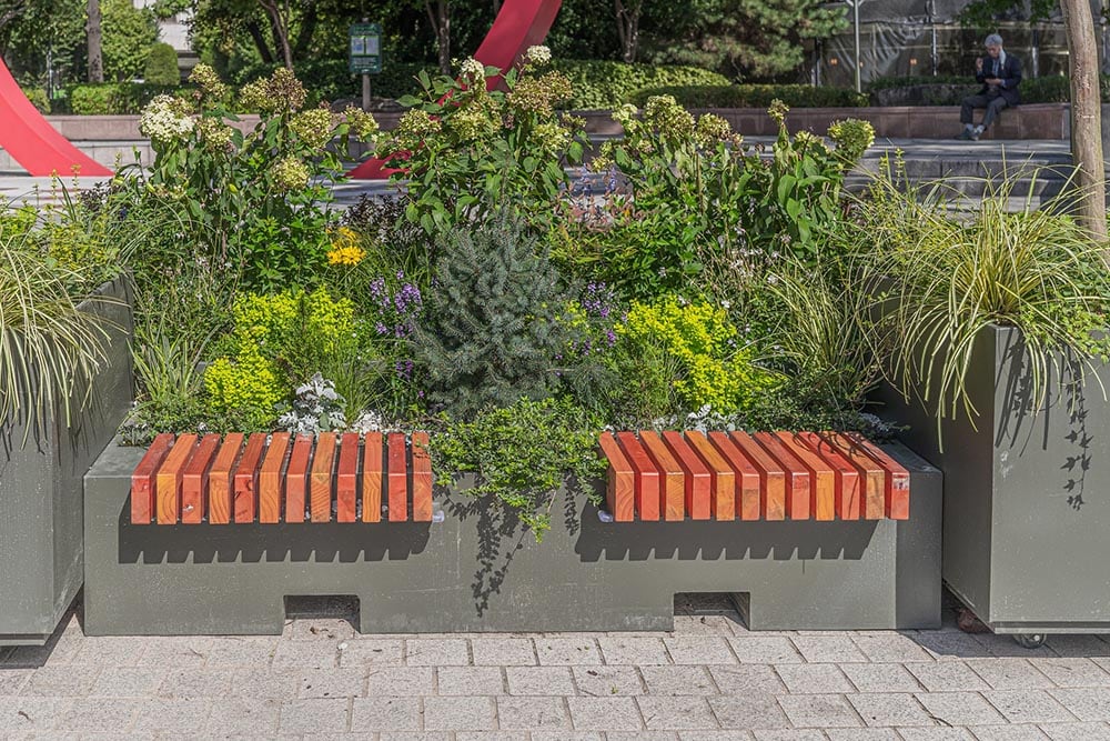 a planter bench