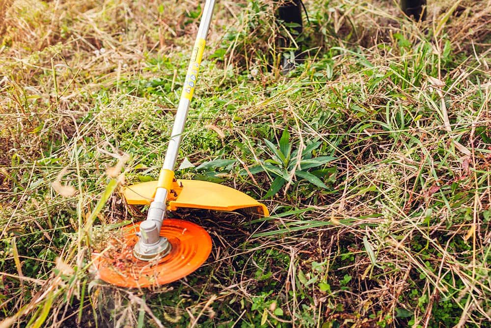 close up clearing saw