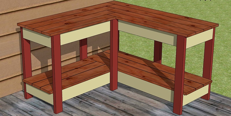 diy deck corner workbench