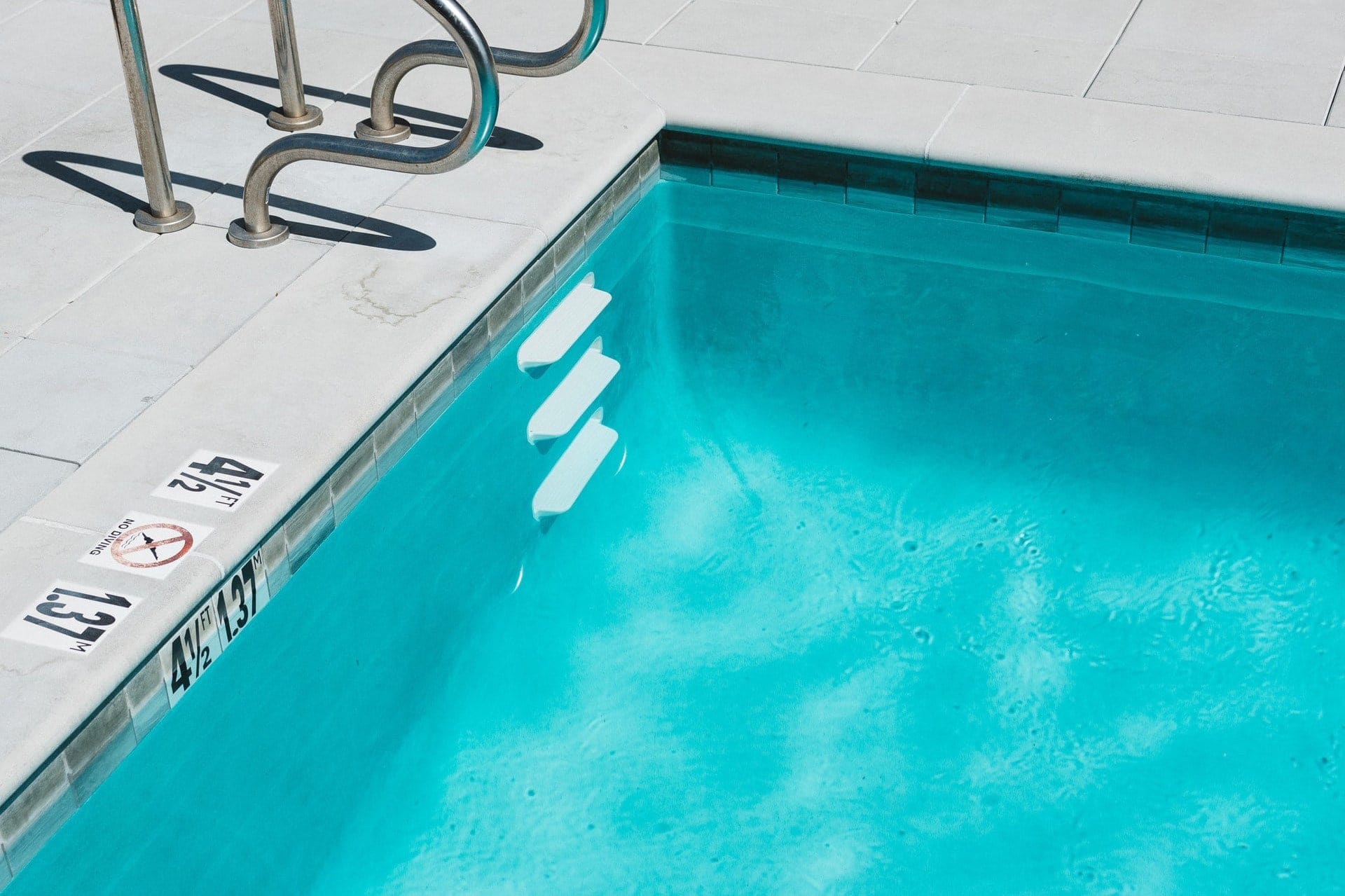 poolside with calcium scales