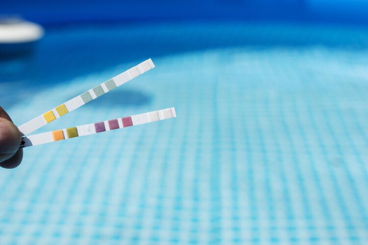 ph strip testing pool