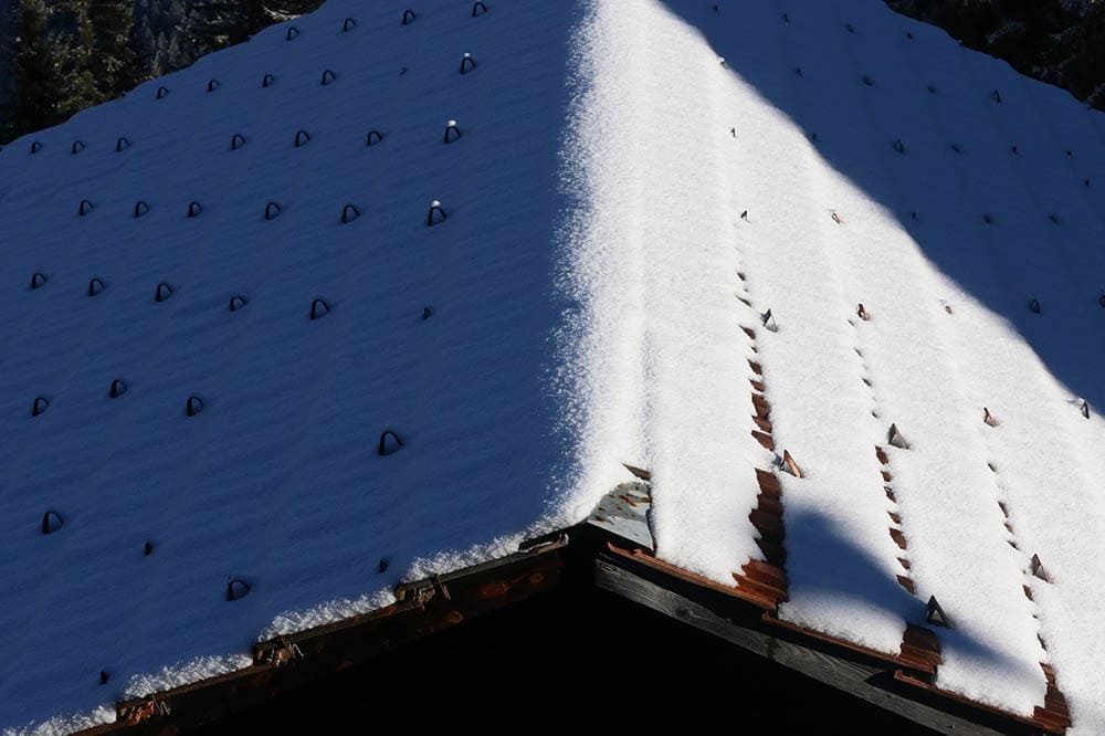 snow on the roof